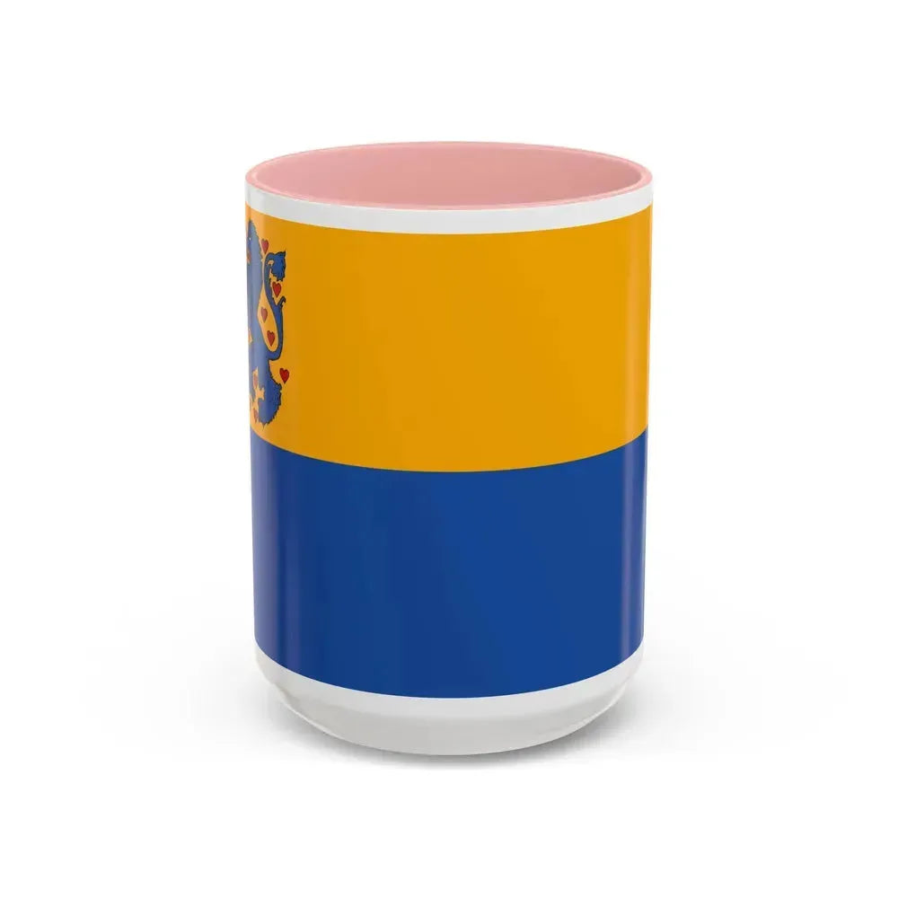 Flag of Harburg Germany - Accent Coffee Mug 15oz Pink - Go Mug Yourself