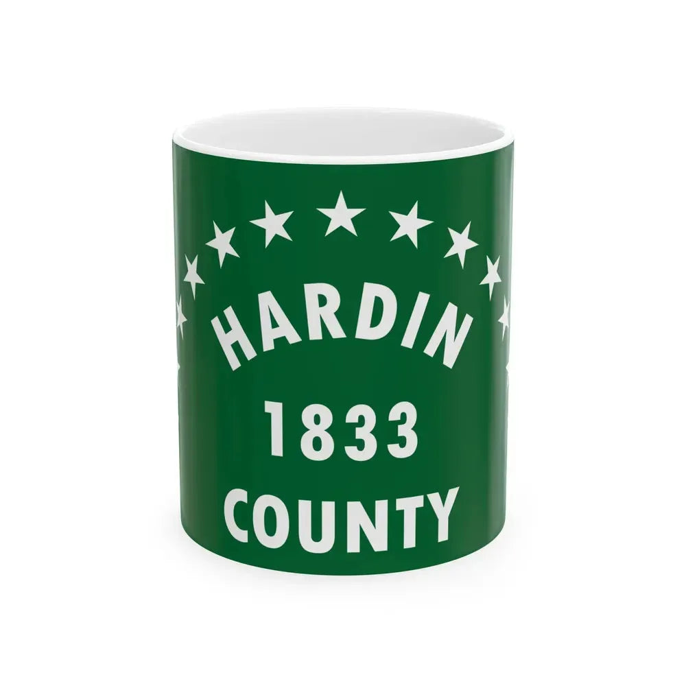 Flag of Hardin County Ohio (United States) White Coffee Mug 11oz - Go Mug Yourself