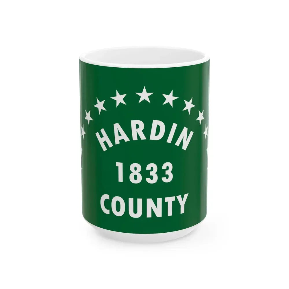 Flag of Hardin County Ohio (United States) White Coffee Mug 15oz - Go Mug Yourself