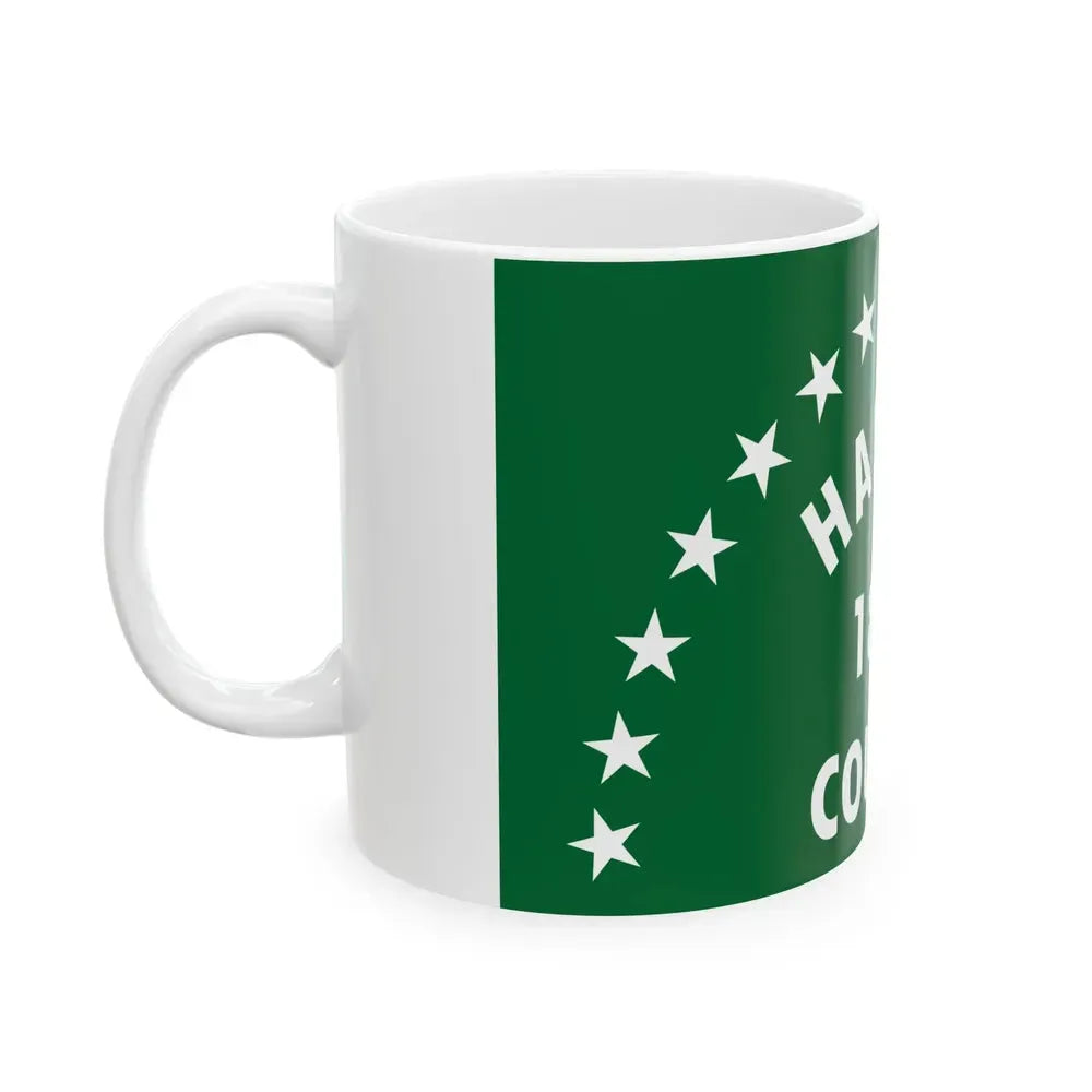 Flag of Hardin County Ohio (United States) White Coffee Mug - Go Mug Yourself