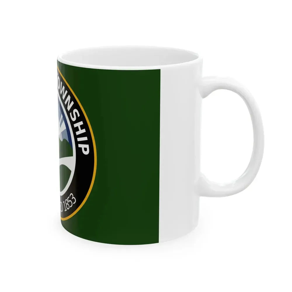 Flag of Harrison Township Ohio (United States) White Coffee Mug - Go Mug Yourself