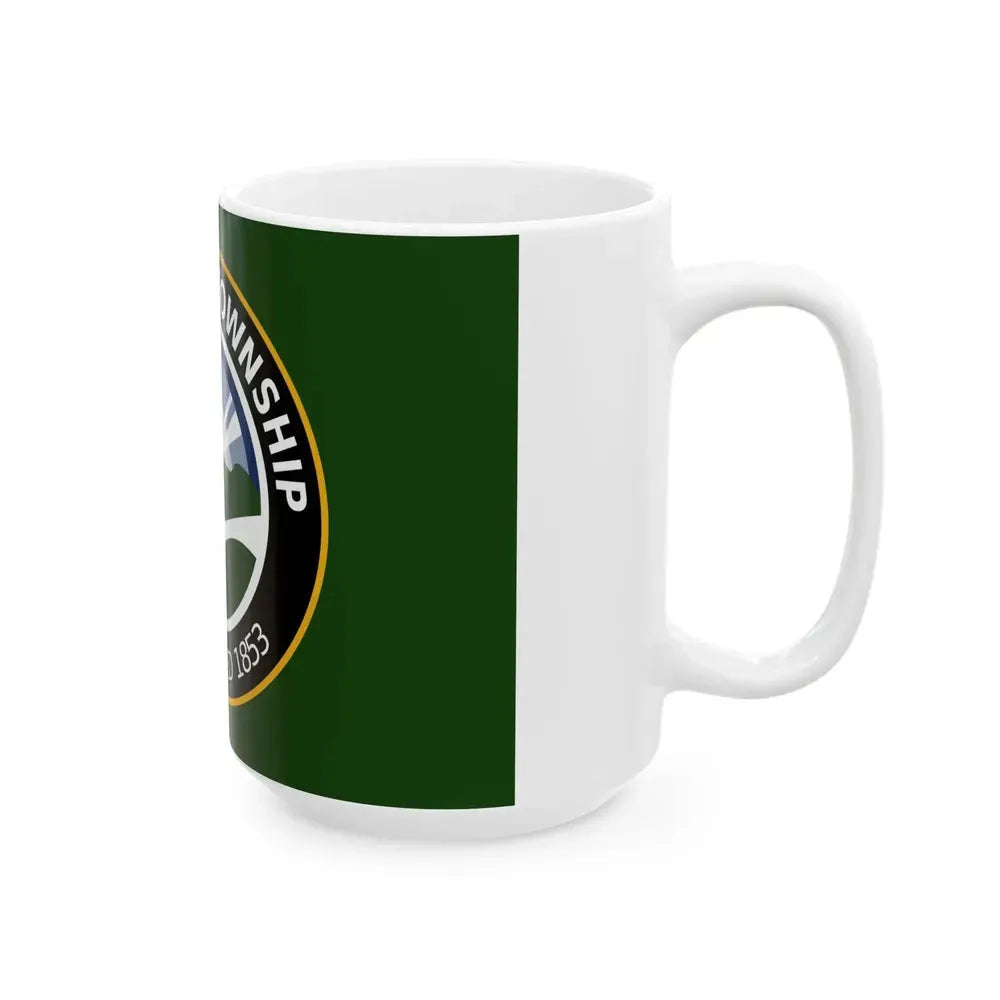 Flag of Harrison Township Ohio (United States) White Coffee Mug - Go Mug Yourself