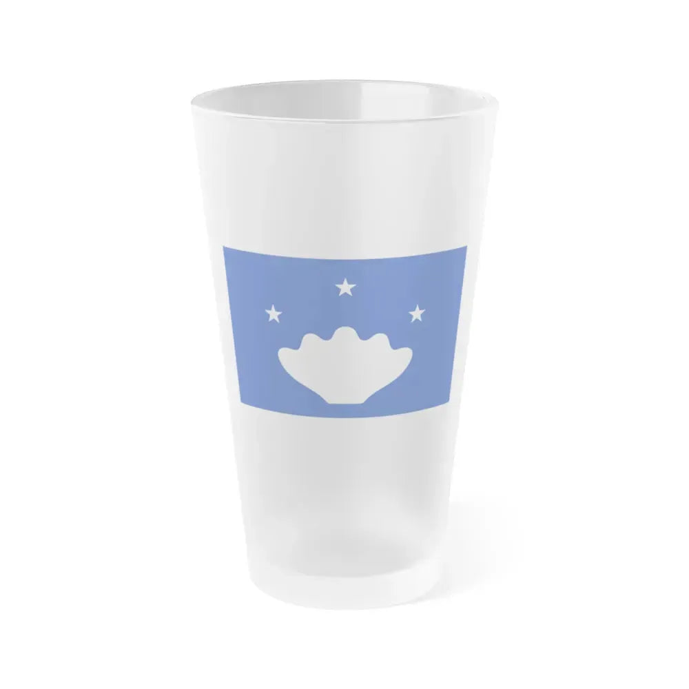 Flag of Hatohobei Palau - Frosted Pint Glass 16oz 16oz Frosted - Go Mug Yourself