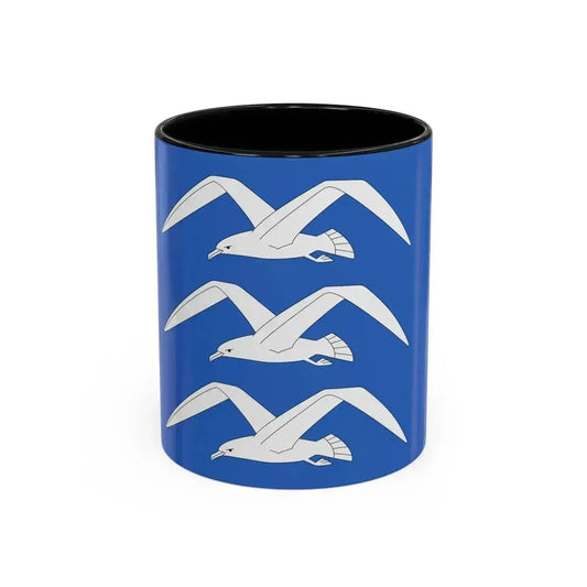 Flag of Haugesund Rogaland Norway - Accent Coffee Mug 11oz Black - Go Mug Yourself
