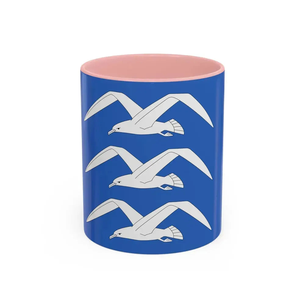 Flag of Haugesund Rogaland Norway - Accent Coffee Mug 11oz Pink - Go Mug Yourself