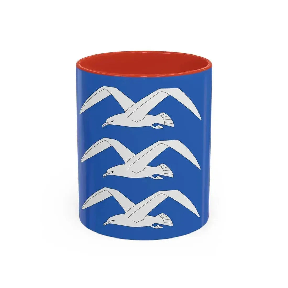 Flag of Haugesund Rogaland Norway - Accent Coffee Mug 11oz Red - Go Mug Yourself