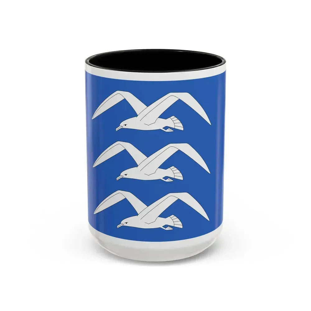 Flag of Haugesund Rogaland Norway - Accent Coffee Mug 15oz Black - Go Mug Yourself