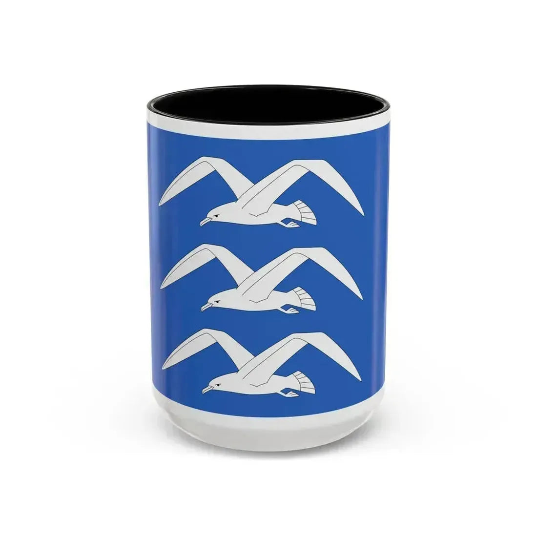 Flag of Haugesund Rogaland Norway - Accent Coffee Mug 15oz Black - Go Mug Yourself