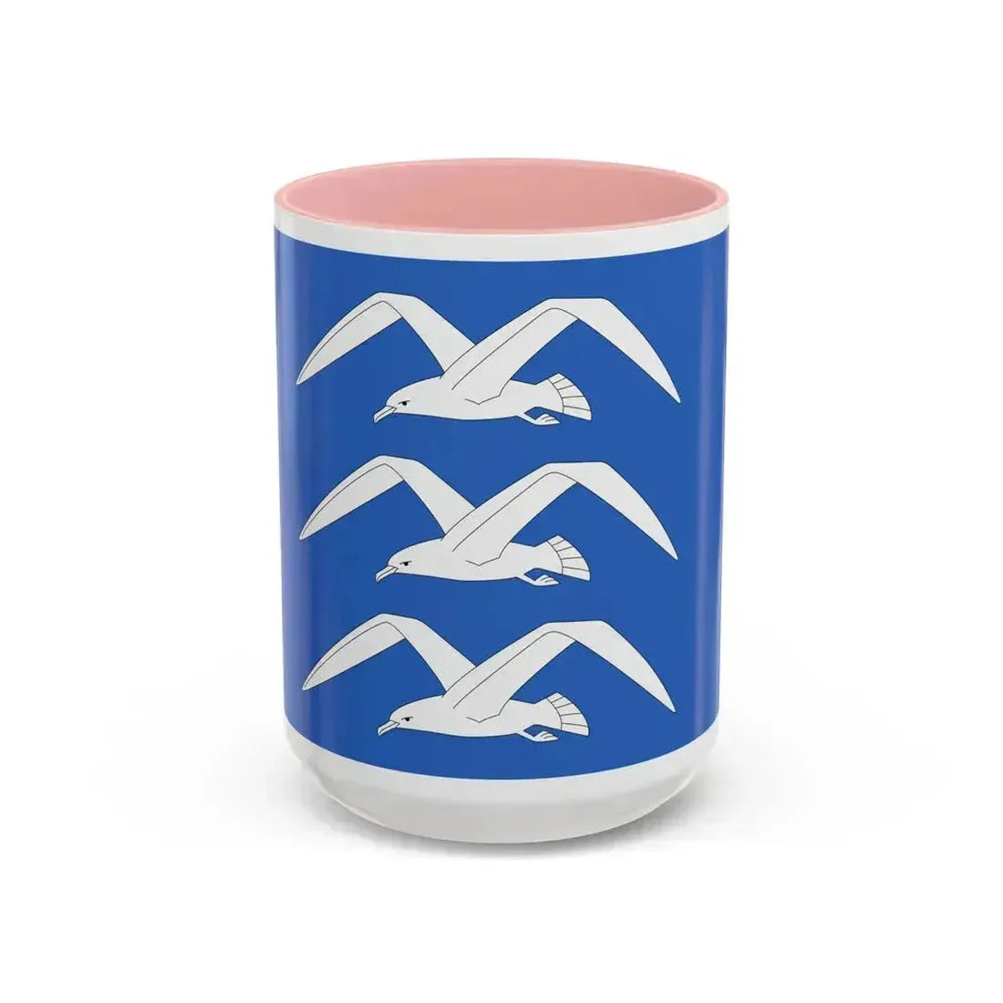 Flag of Haugesund Rogaland Norway - Accent Coffee Mug 15oz Pink - Go Mug Yourself