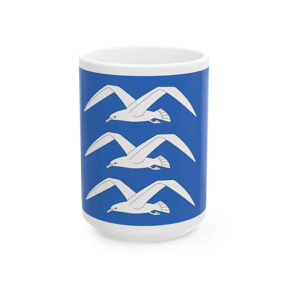 Flag of Haugesund Rogaland Norway - White Coffee Mug 15oz - Go Mug Yourself