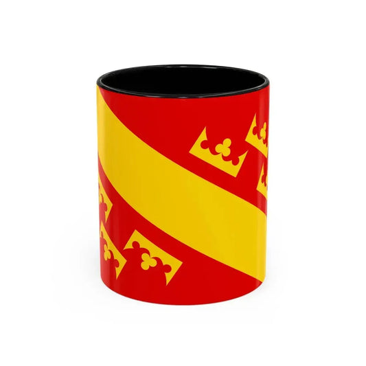 Flag of Haut Rhin France 2 - Accent Coffee Mug 11oz Black - Go Mug Yourself