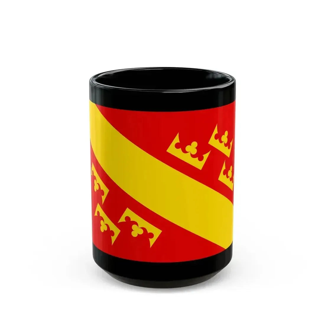 Flag of Haut Rhin France 2 - Black Coffee Mug 15oz - Go Mug Yourself