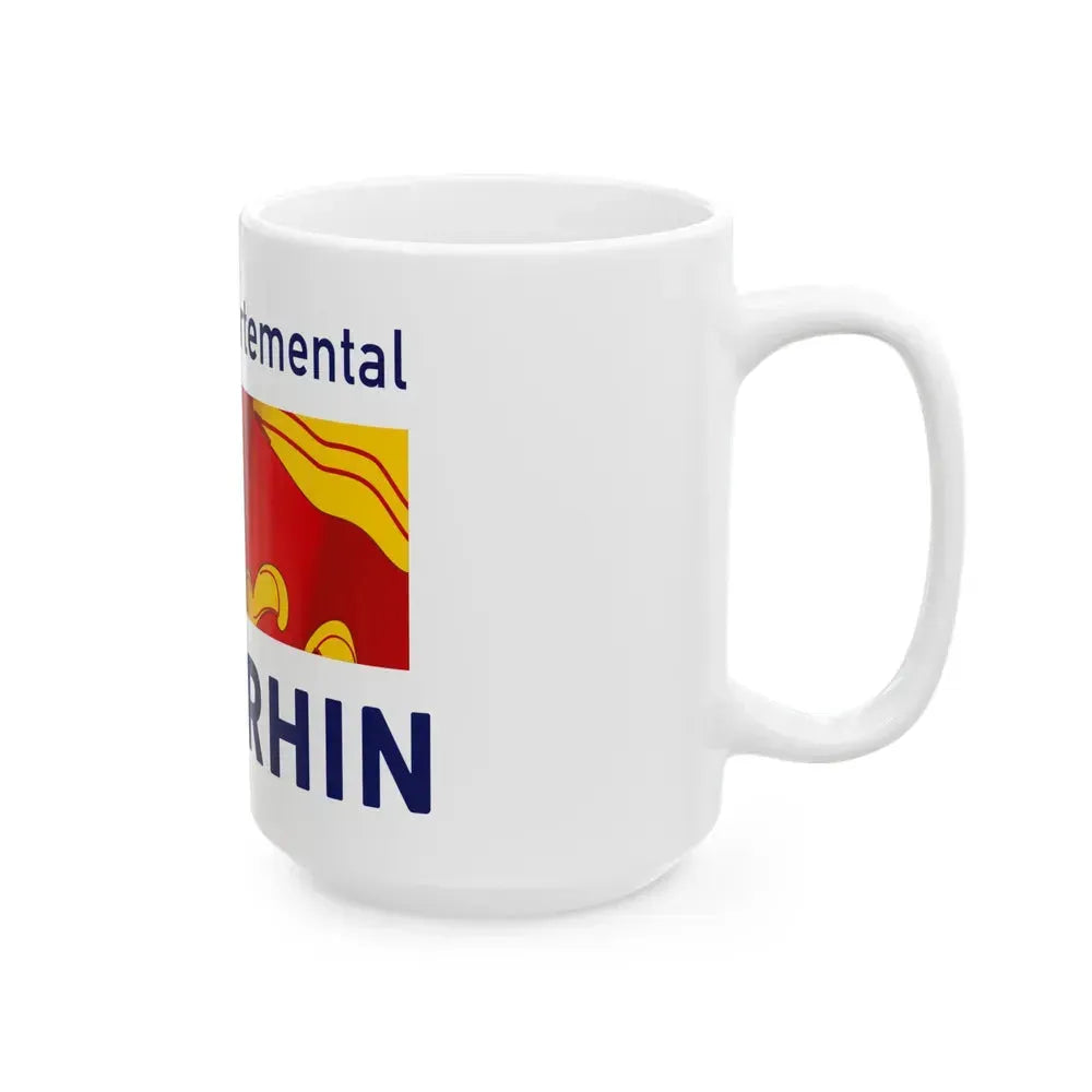Flag of Haut Rhin France - White Coffee Mug - Go Mug Yourself