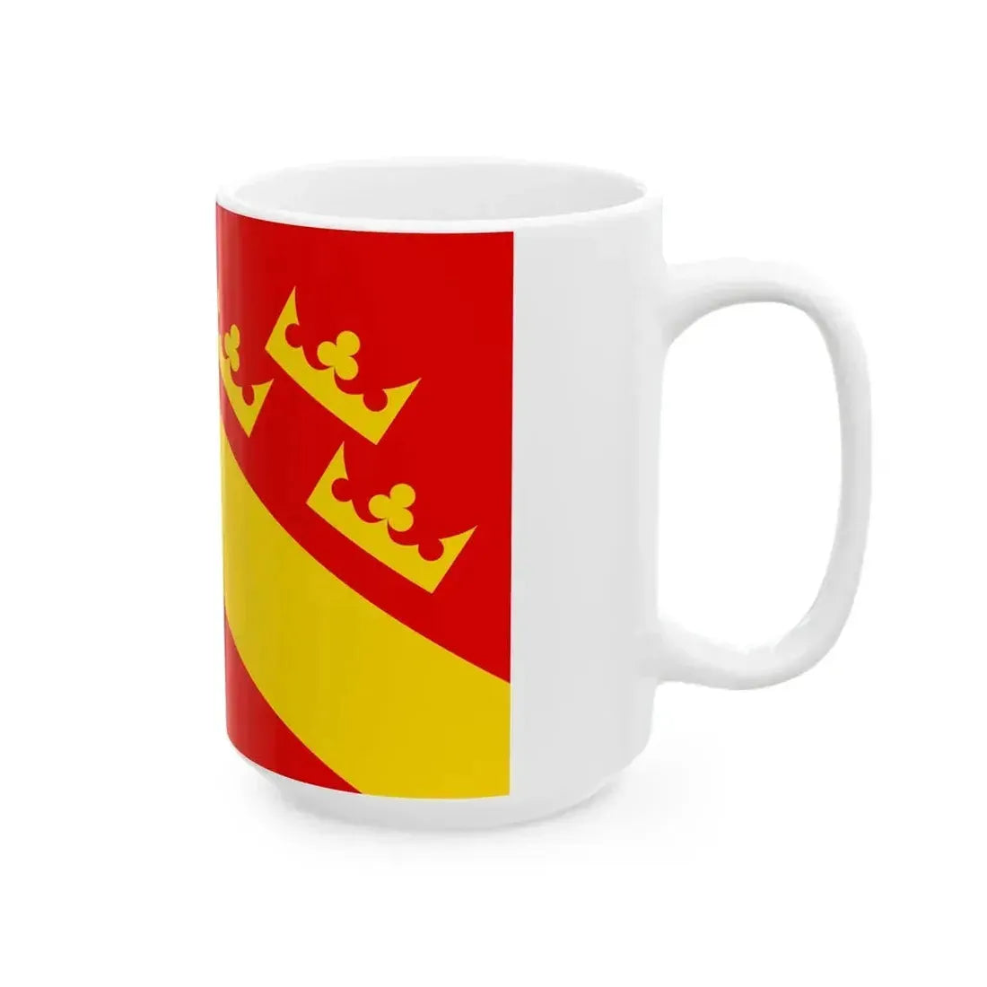 Flag of Haute-Alsace (France) White Coffee Mug - Go Mug Yourself
