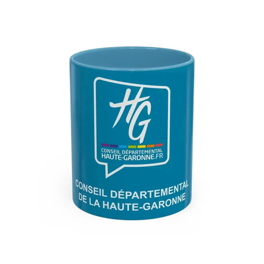 Flag of Haute Garonne France - Accent Coffee Mug 11oz Light Blue - Go Mug Yourself