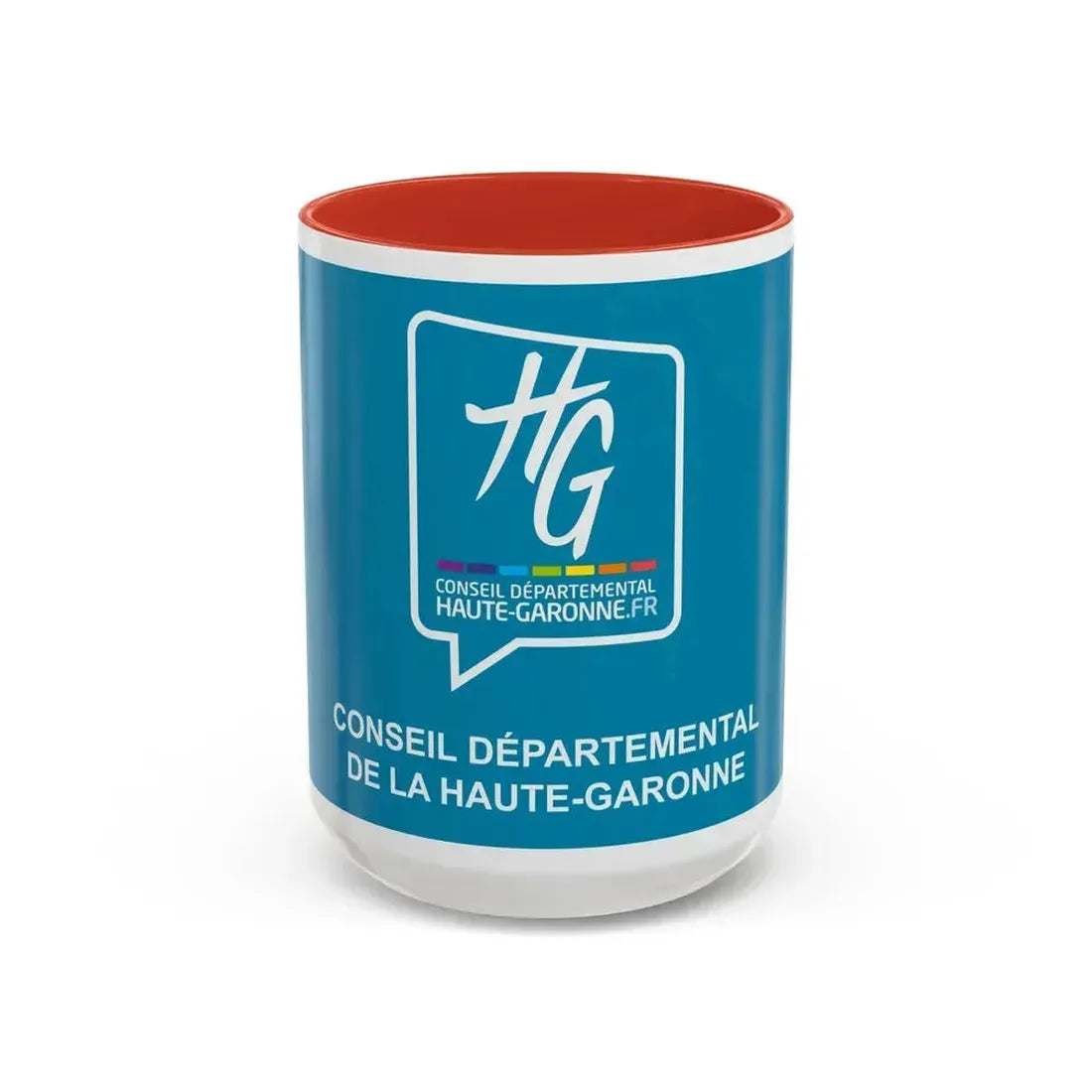 Flag of Haute Garonne France - Accent Coffee Mug 15oz Red - Go Mug Yourself