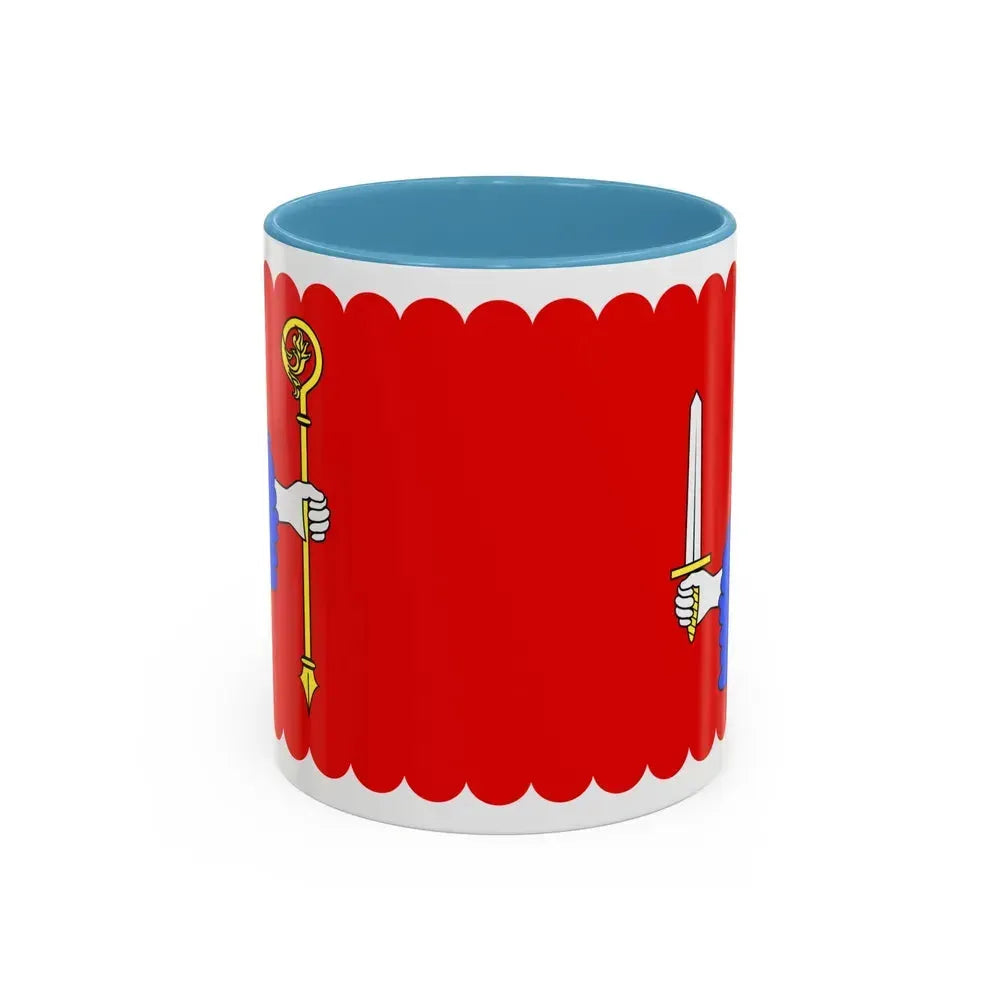 Flag of Haute Loire France - Accent Coffee Mug 11oz Light Blue - Go Mug Yourself