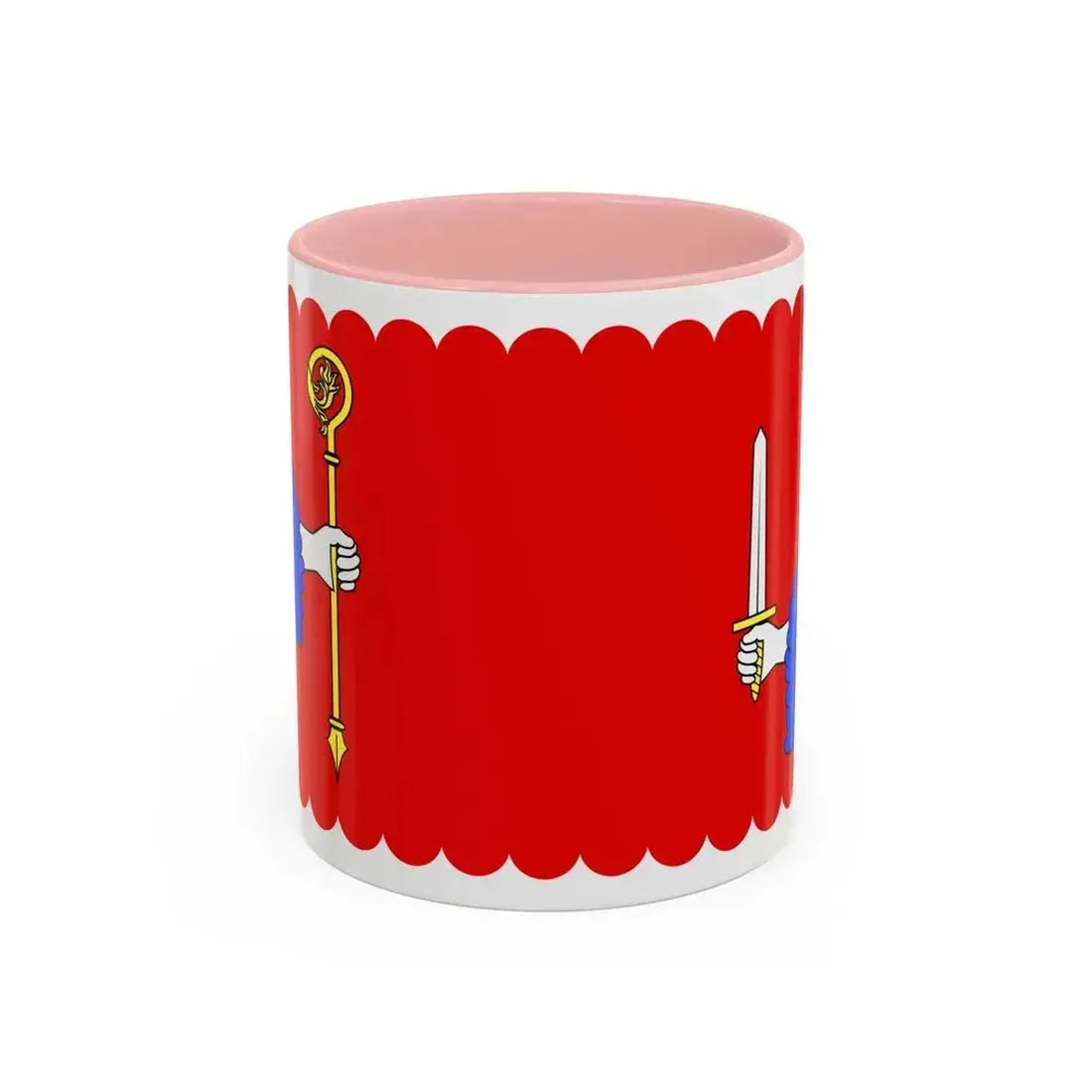 Flag of Haute Loire France - Accent Coffee Mug 11oz Pink - Go Mug Yourself