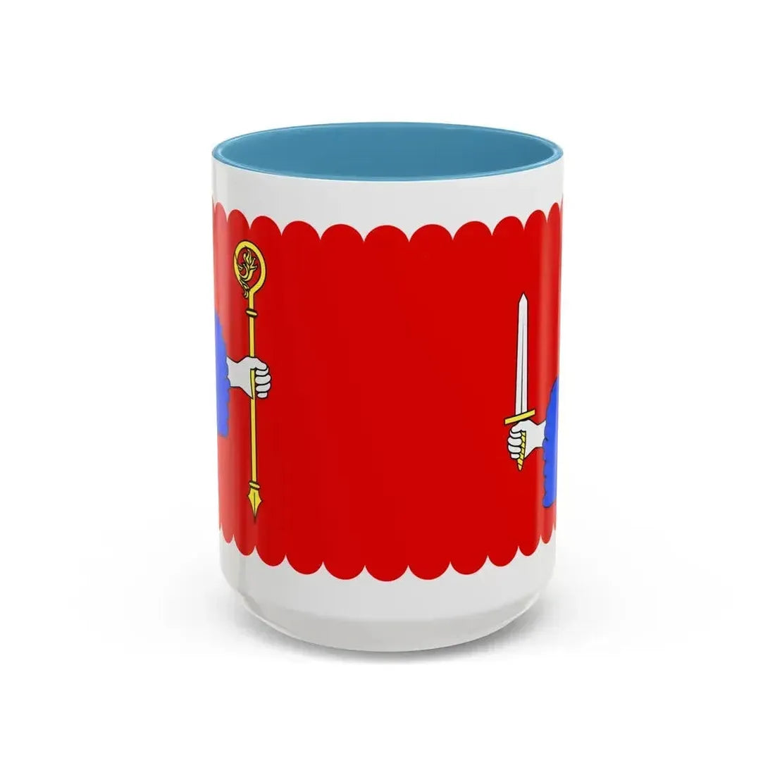 Flag of Haute Loire France - Accent Coffee Mug 15oz Light Blue - Go Mug Yourself