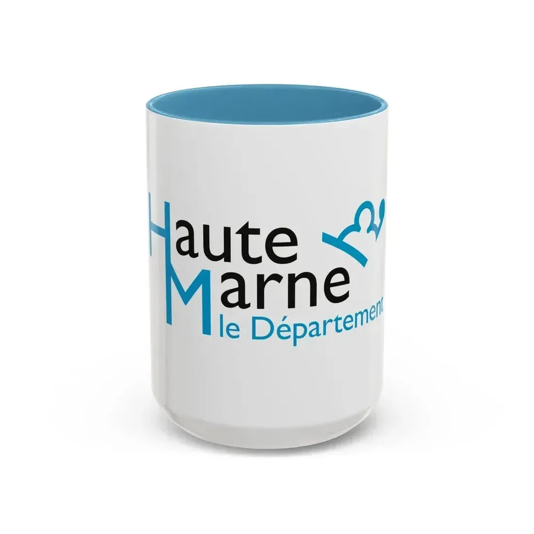 Flag of Haute Marne France - Accent Coffee Mug 15oz Light Blue - Go Mug Yourself