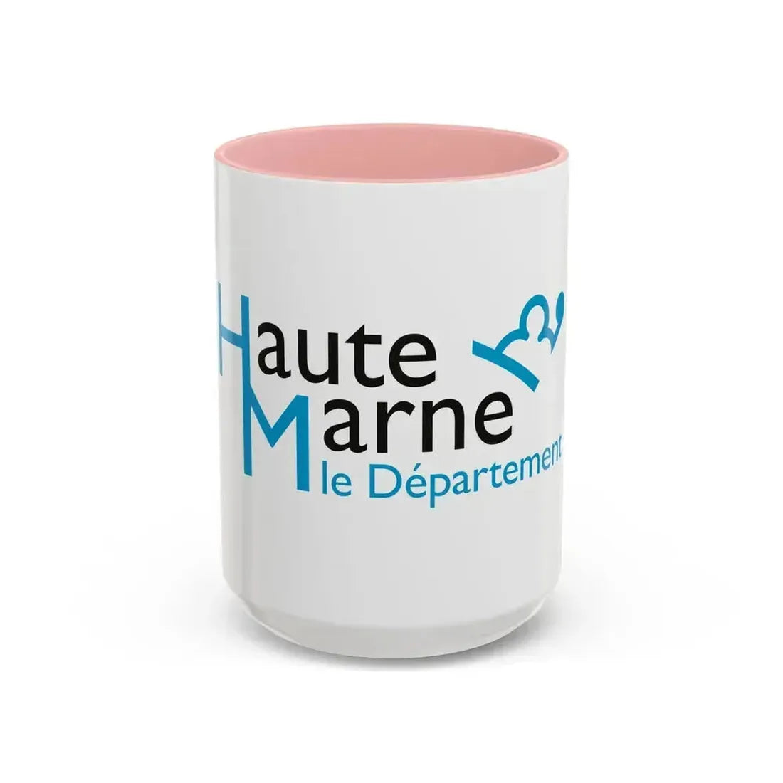 Flag of Haute Marne France - Accent Coffee Mug 15oz Pink - Go Mug Yourself