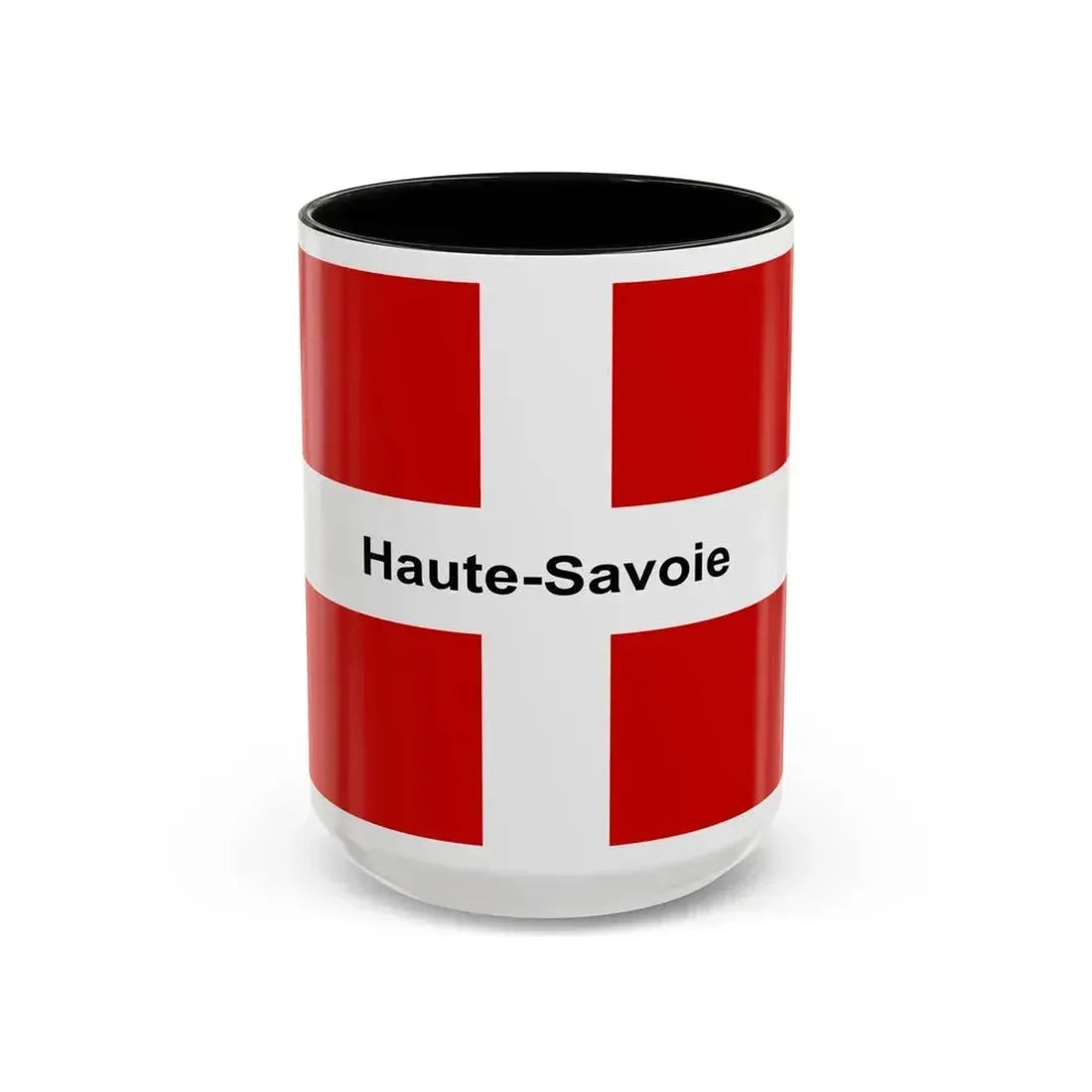Flag of Haute Savoie France - Accent Coffee Mug 15oz Black - Go Mug Yourself