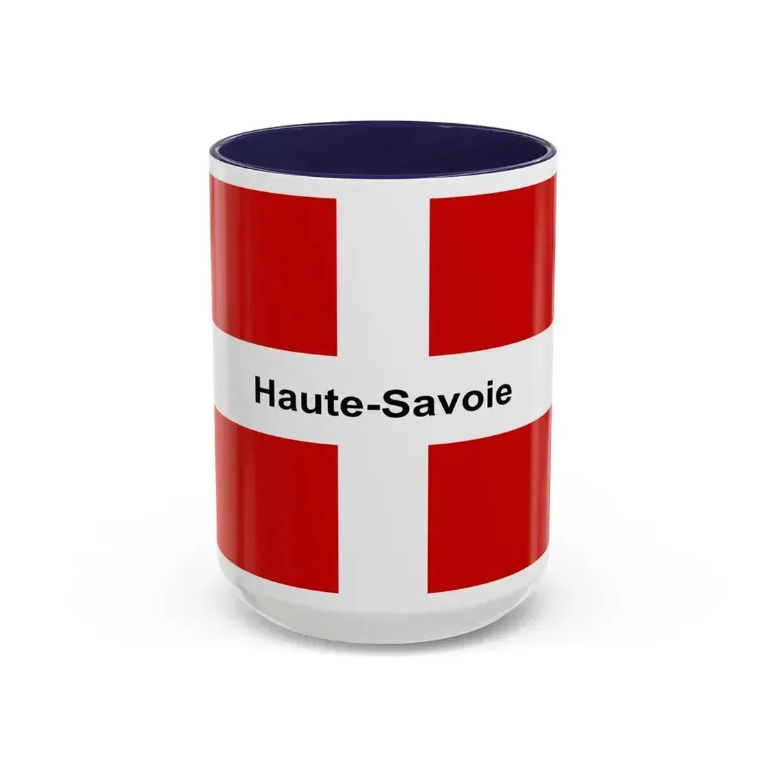 Flag of Haute Savoie France - Accent Coffee Mug 15oz Navy - Go Mug Yourself
