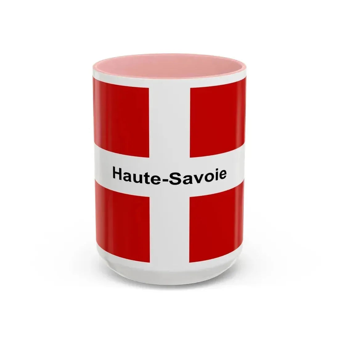 Flag of Haute Savoie France - Accent Coffee Mug 15oz Pink - Go Mug Yourself