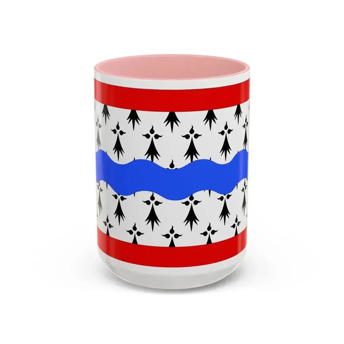 Flag of Haute Vienne France 2 - Accent Coffee Mug 15oz Pink - Go Mug Yourself