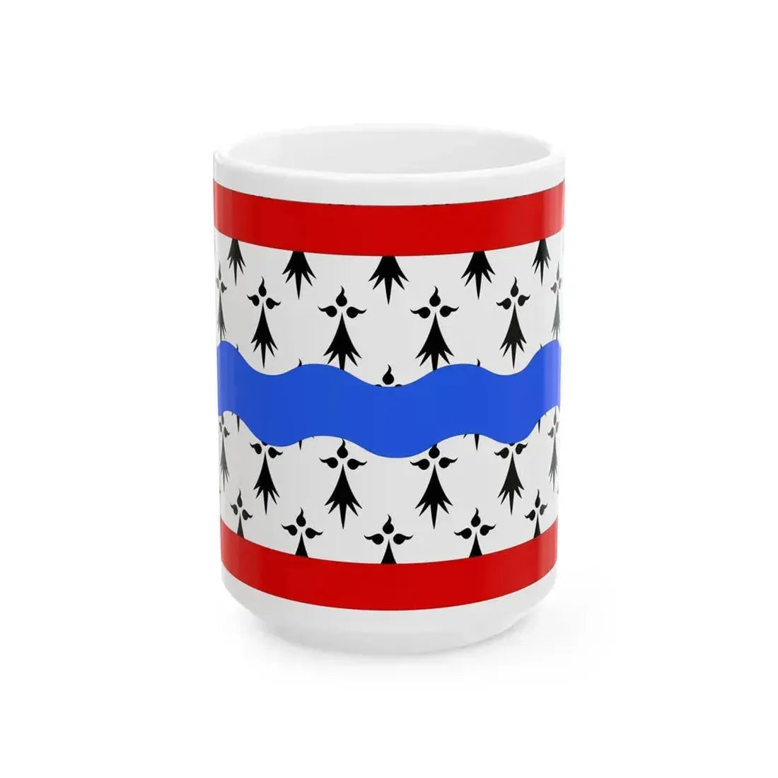 Flag of Haute Vienne France 2 - White Coffee Mug 15oz - Go Mug Yourself