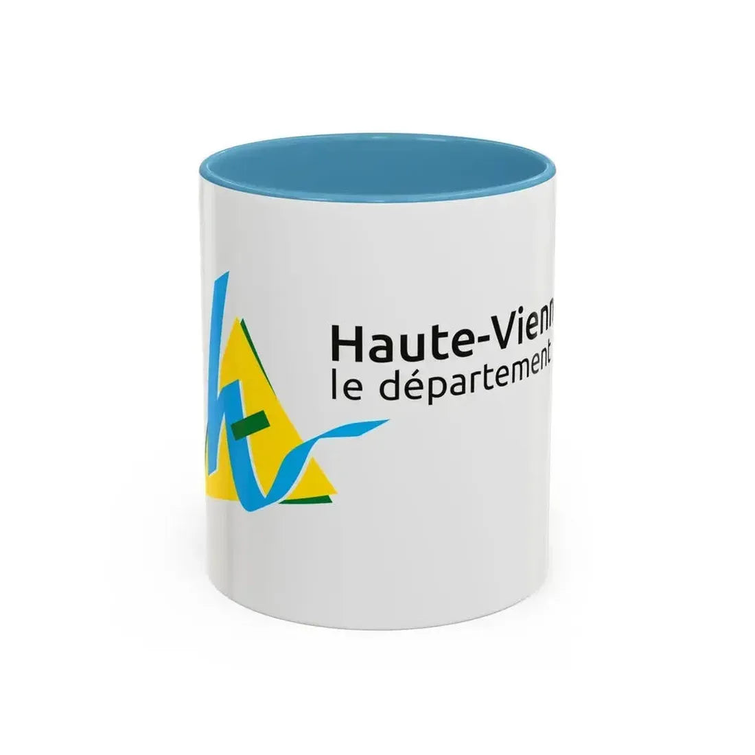 Flag of Haute Vienne France - Accent Coffee Mug 11oz Light Blue - Go Mug Yourself