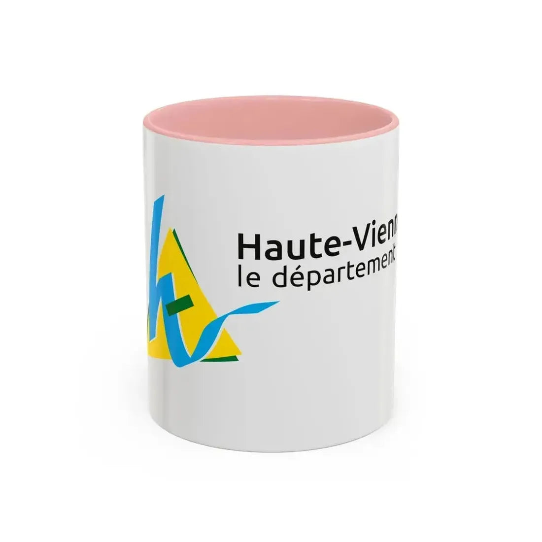 Flag of Haute Vienne France - Accent Coffee Mug 11oz Pink - Go Mug Yourself