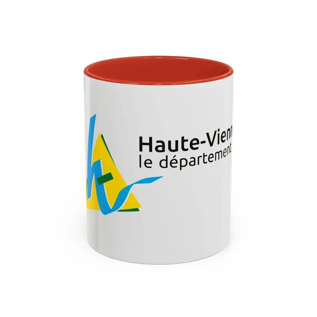 Flag of Haute Vienne France - Accent Coffee Mug 11oz Red - Go Mug Yourself