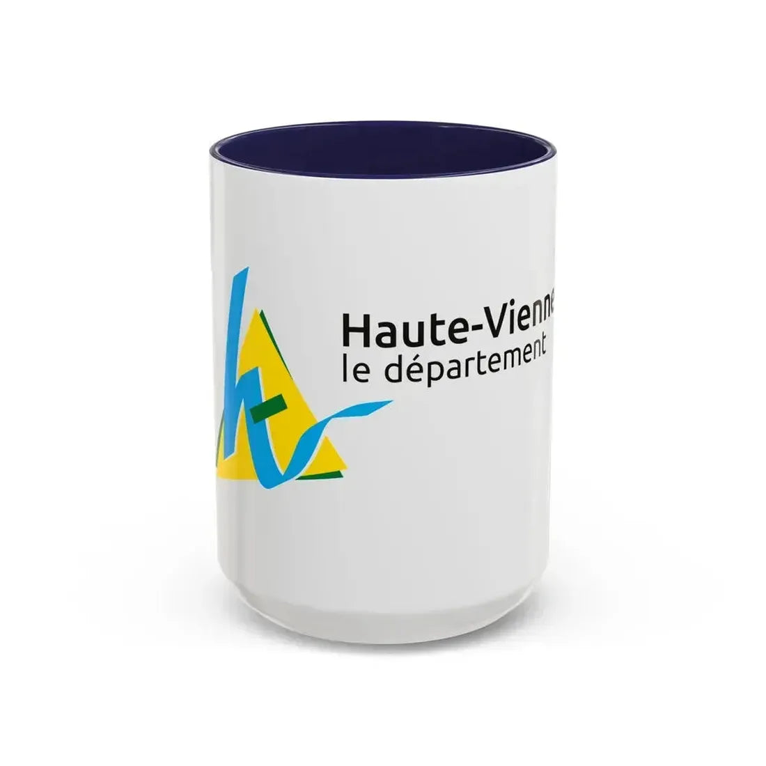 Flag of Haute Vienne France - Accent Coffee Mug 15oz Navy - Go Mug Yourself