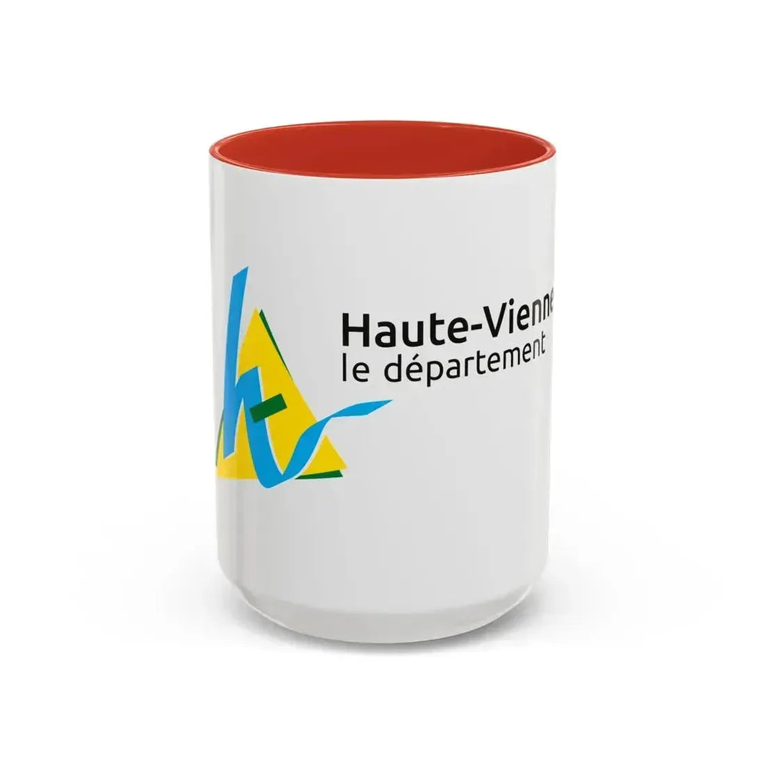 Flag of Haute Vienne France - Accent Coffee Mug 15oz Red - Go Mug Yourself