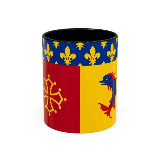 Flag of Hautes Alpes France - Accent Coffee Mug 11oz Black - Go Mug Yourself