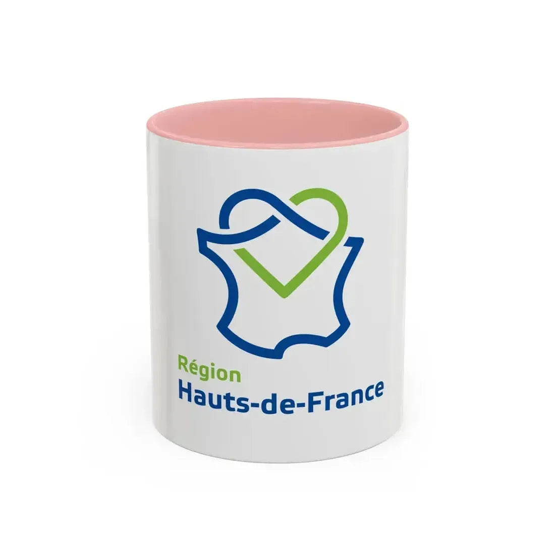 Flag of Hauts de France France - Accent Coffee Mug 11oz Pink - Go Mug Yourself