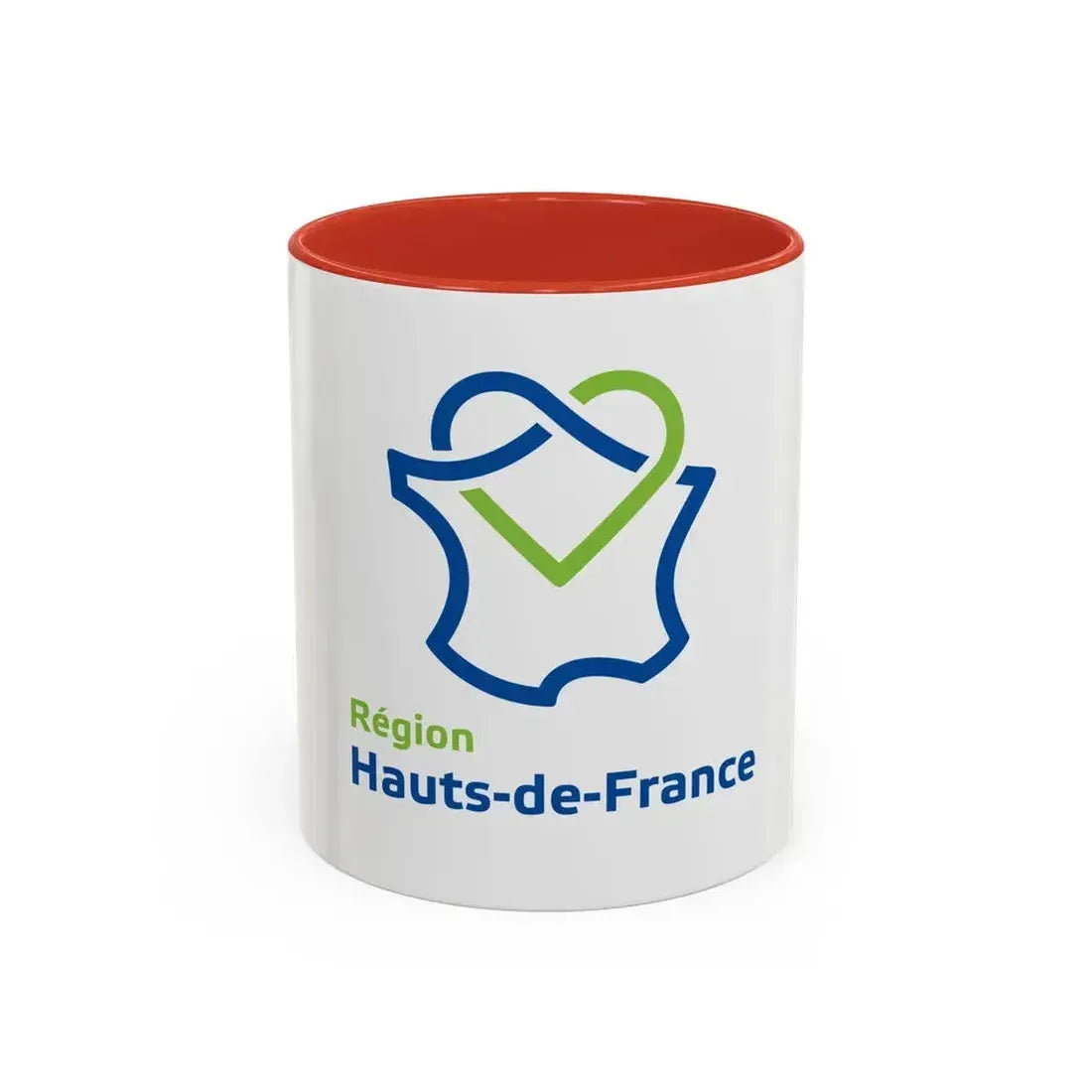 Flag of Hauts de France France - Accent Coffee Mug 11oz Red - Go Mug Yourself