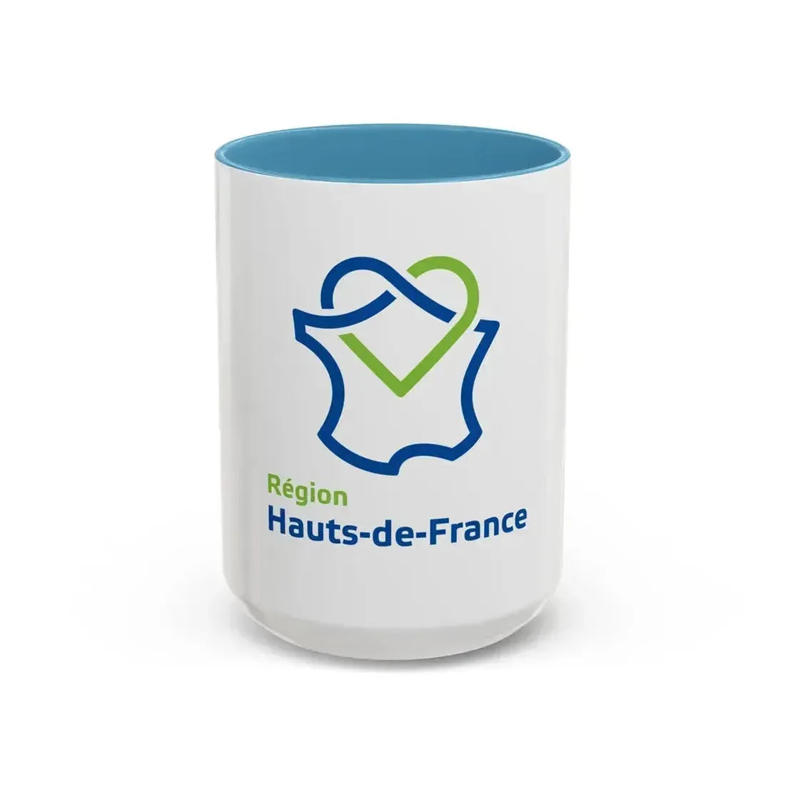 Flag of Hauts de France France - Accent Coffee Mug 15oz Light Blue - Go Mug Yourself