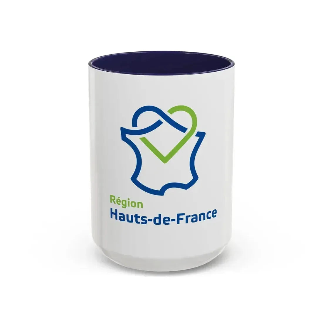 Flag of Hauts de France France - Accent Coffee Mug 15oz Navy - Go Mug Yourself