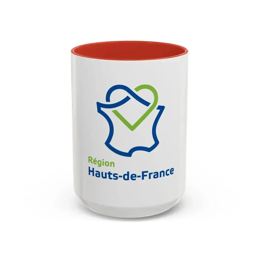 Flag of Hauts de France France - Accent Coffee Mug 15oz Red - Go Mug Yourself