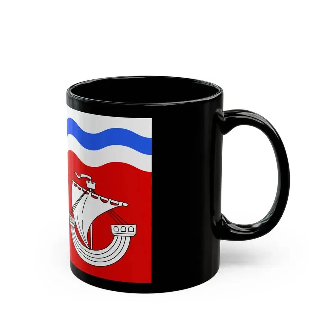 Flag of Hauts de Seine France 2 - Black Coffee Mug - Go Mug Yourself