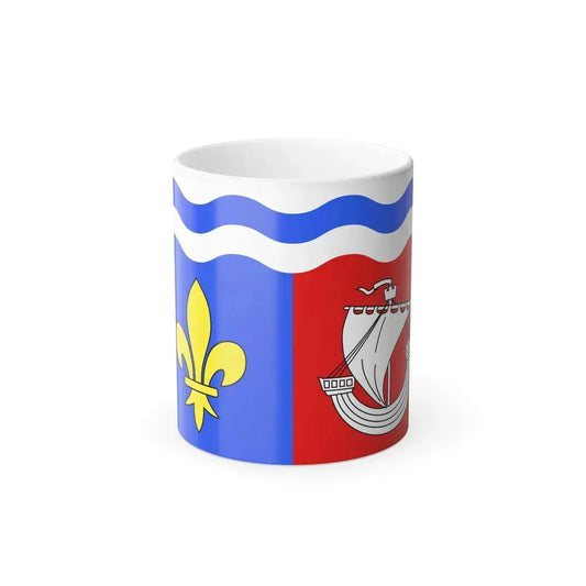 Flag of Hauts de Seine France 2 - Color Changing Coffee Mug 11oz - Go Mug Yourself