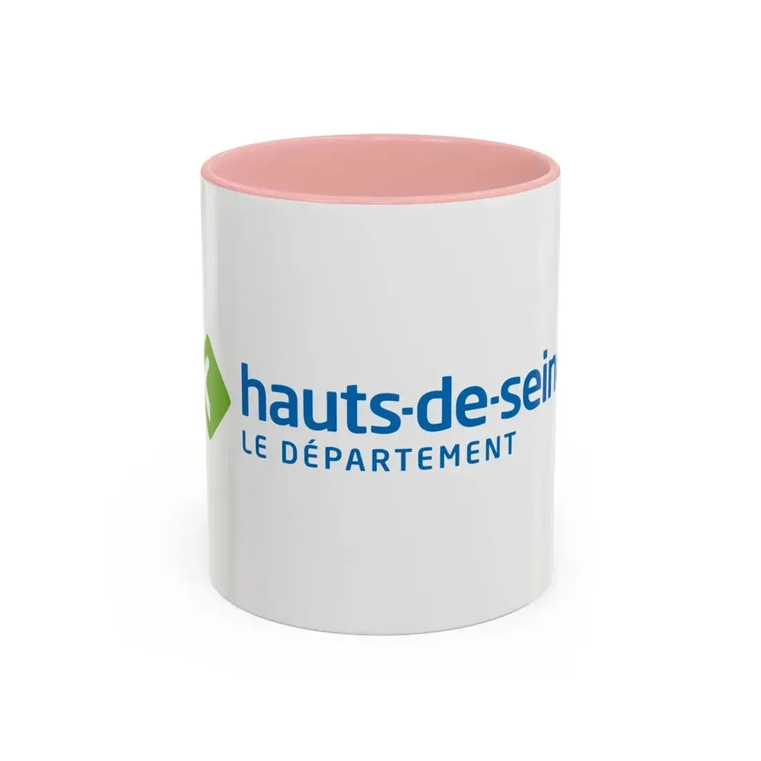 Flag of Hauts de Seine France - Accent Coffee Mug 11oz Pink - Go Mug Yourself