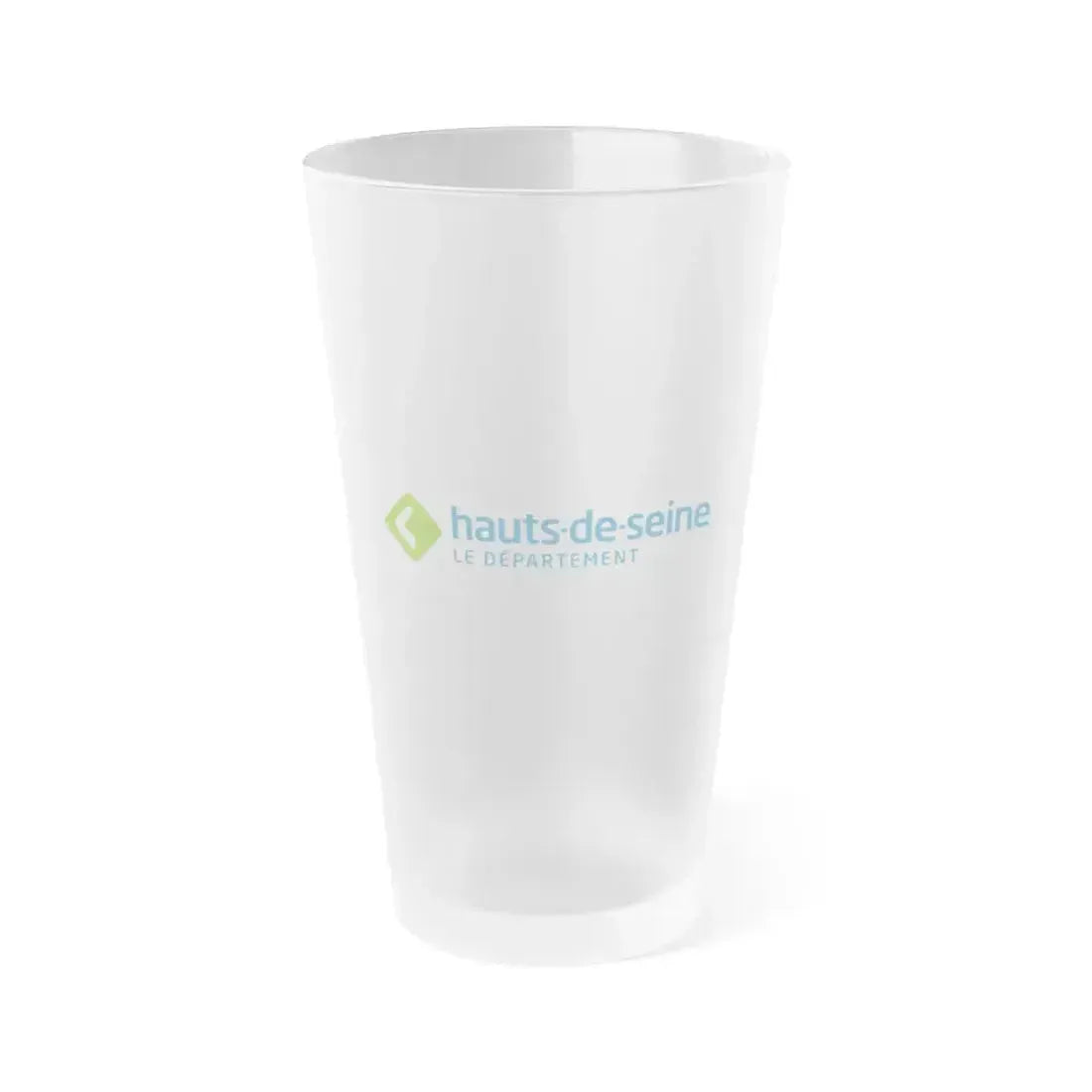 Flag of Hauts de Seine France - Frosted Pint Glass 16oz 16oz Frosted - Go Mug Yourself