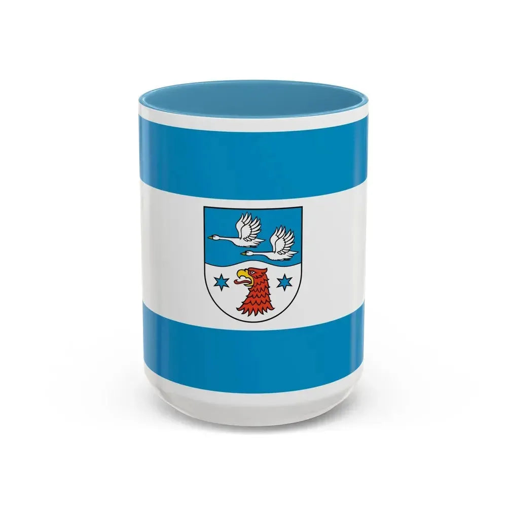 Flag of Havelland Germany - Accent Coffee Mug 15oz Light Blue - Go Mug Yourself