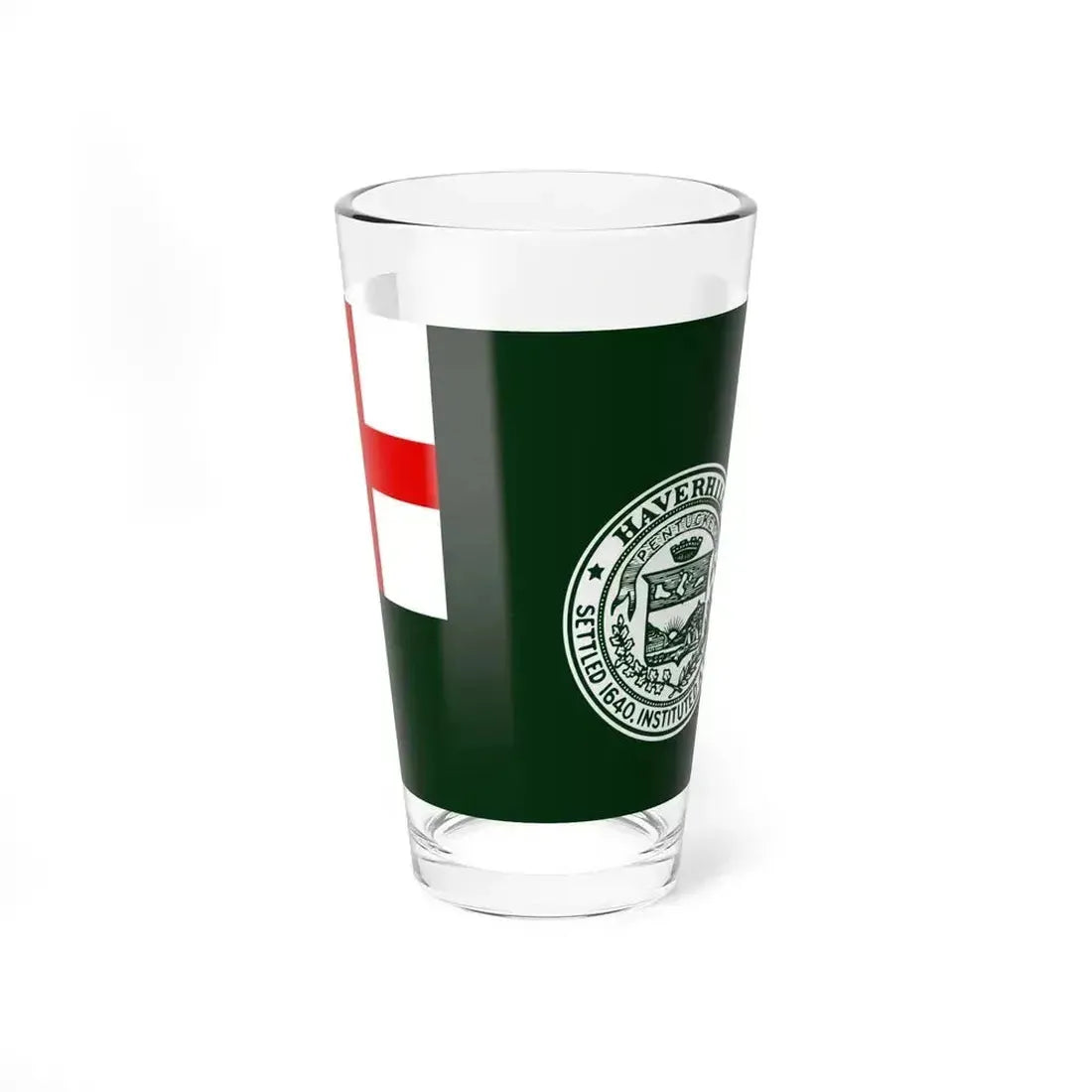 Flag of Haverhill, Massachusetts - Pint Glass 16oz 16oz - Go Mug Yourself