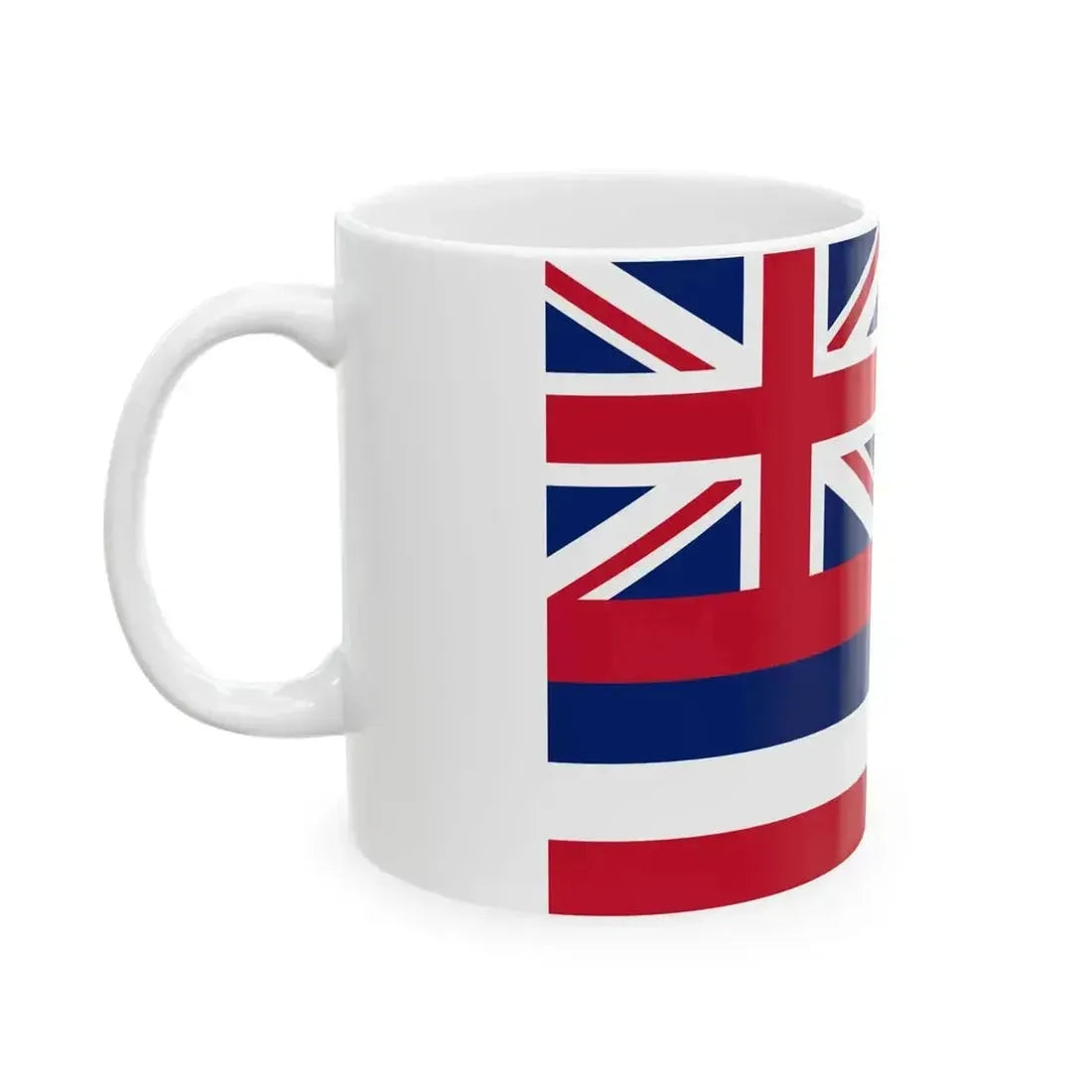 Flag of Hawaii 3-2 (United States) White Coffee Mug - Go Mug Yourself