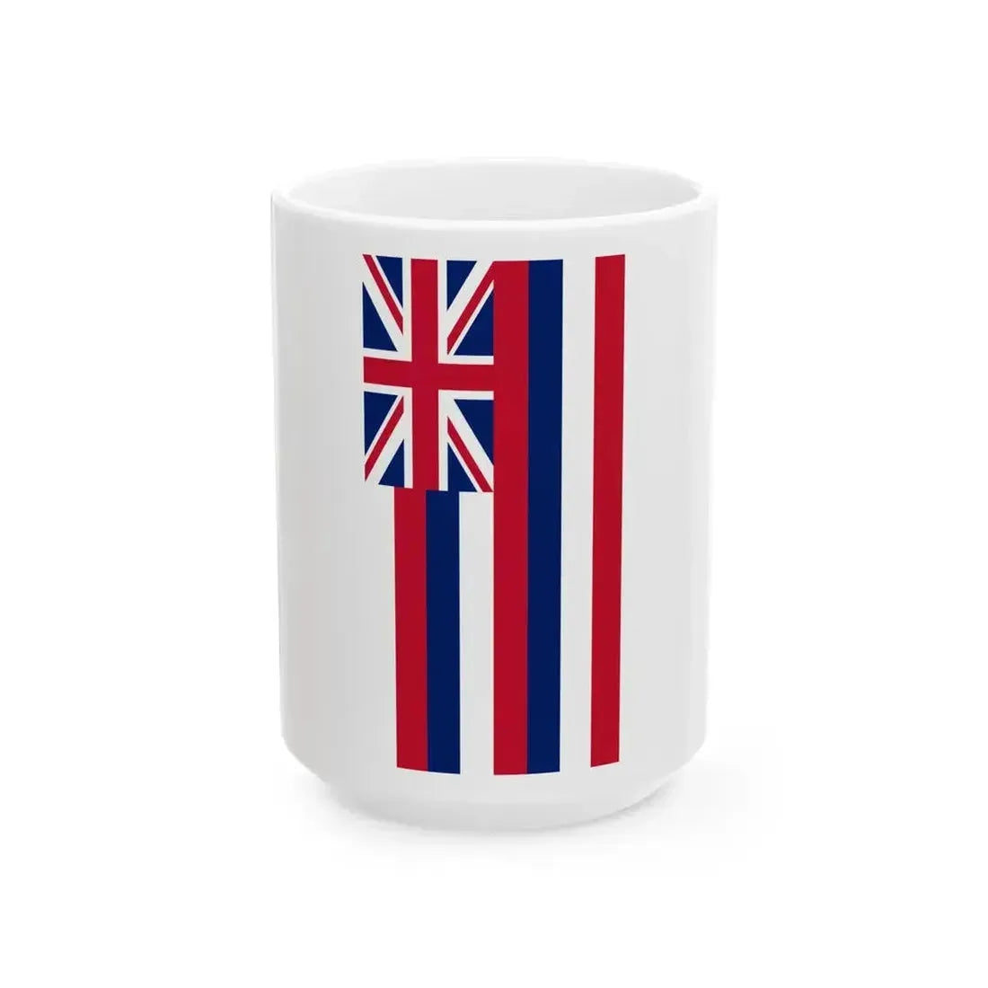 Flag of Hawaii vertical (United States) White Coffee Mug 15oz - Go Mug Yourself