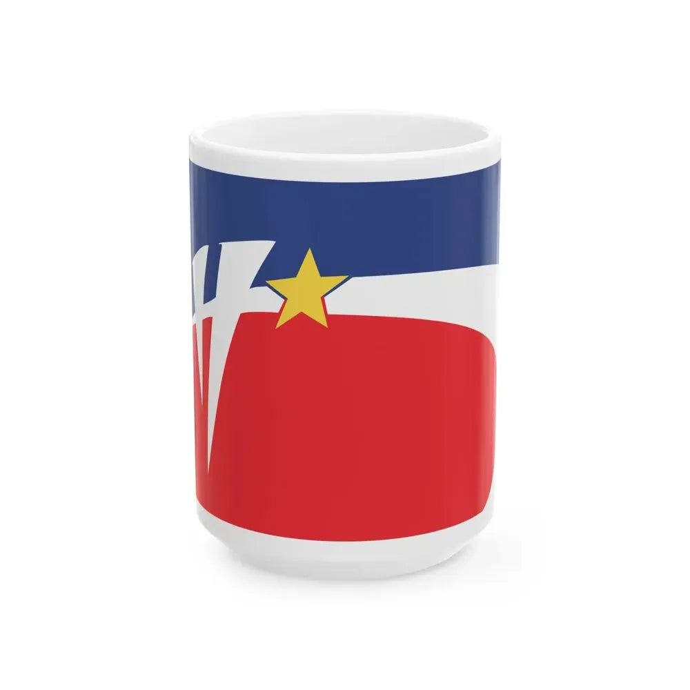 Flag of Haysville Kansas (United States) White Coffee Mug 15oz - Go Mug Yourself